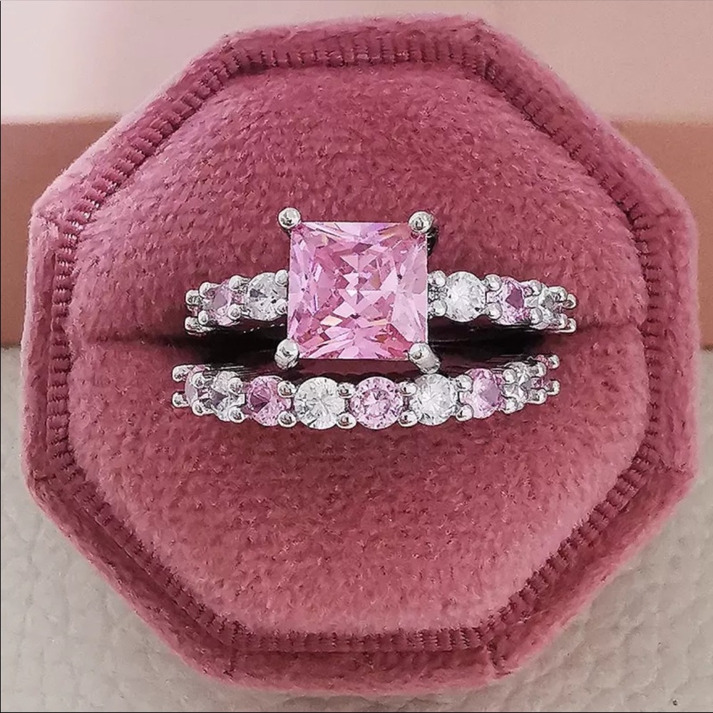 New Women’s 925 Silver Sapphire Lady Set Ring - Picture 2 of 5